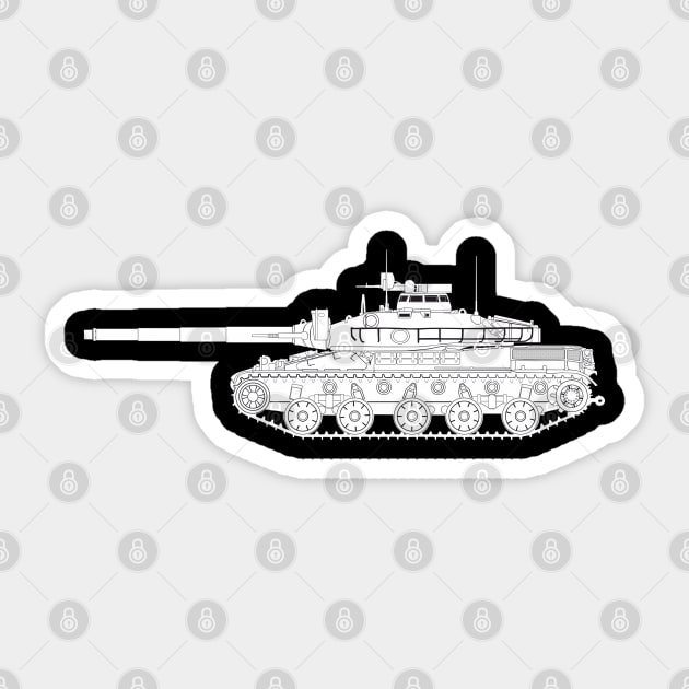 AMX 30 Main battle tank of the French Army and nothing else Sticker by FAawRay